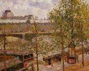 卡米耶 毕沙罗 : The Louvre, Morning, Sun, Quai Malaquais